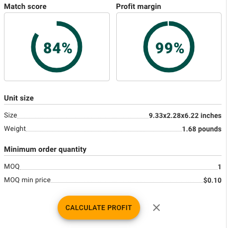 Profit margin calculation using revam's products